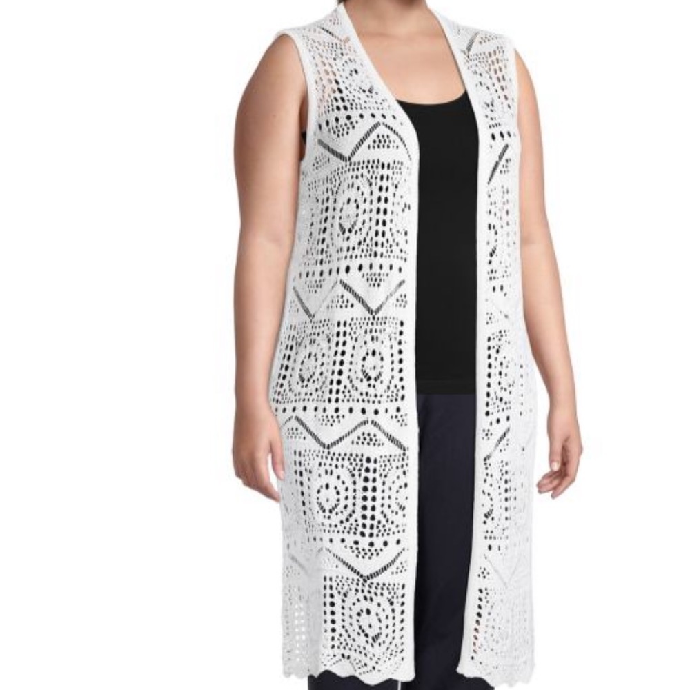 Chelsea & Theodore Lace Open Front Shrug